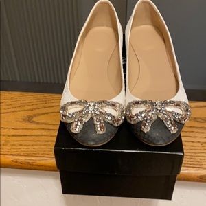J Crew Cap Toe Embellished ballet flats